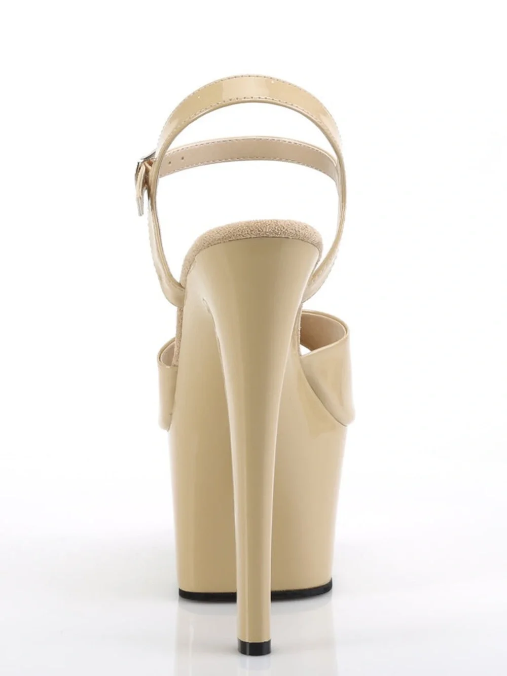 NEW Pleaser Nude Patent Platform Sandals 9